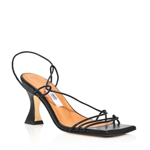 MIISTA London Kitten Heel Black Strappy Sandal SZ 9 NWB - Picture 4 of 12